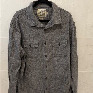 Grayers Gray Button-Front Shirt Jacket